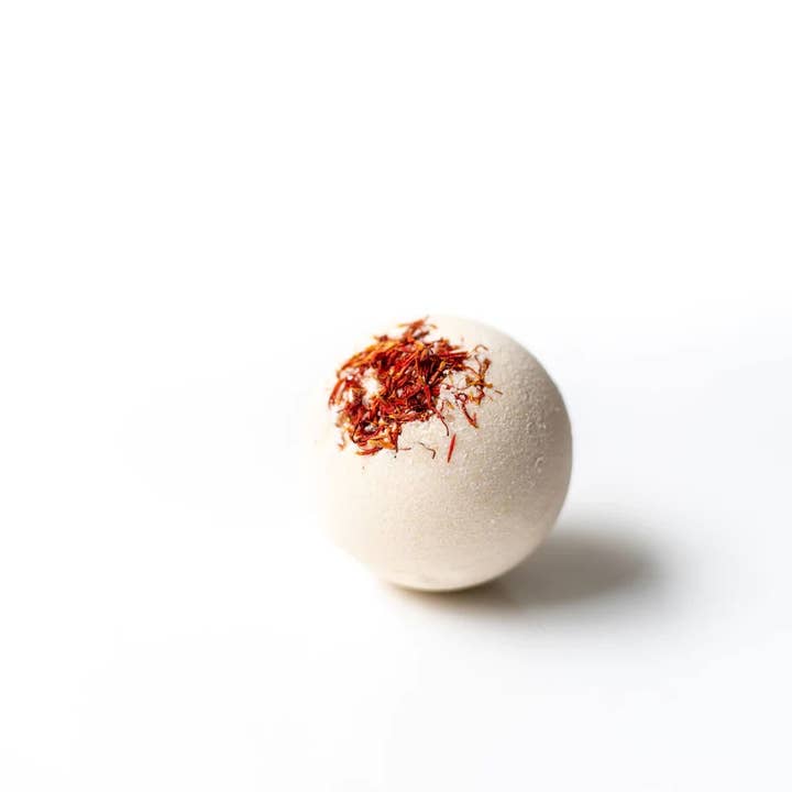 Rose & Peppered Plum Cocoa Butter + Milk Bath Bomb for wholesale by The Willow Tree Co