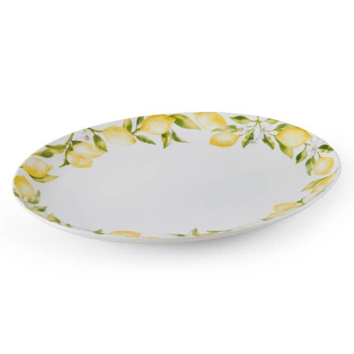 Fitz and Floyd® Mikasa® Pfaltzgraff® - Wholesale Platter - Mikasa Lemons 14IN Oval Platter Brown Bx Pkg