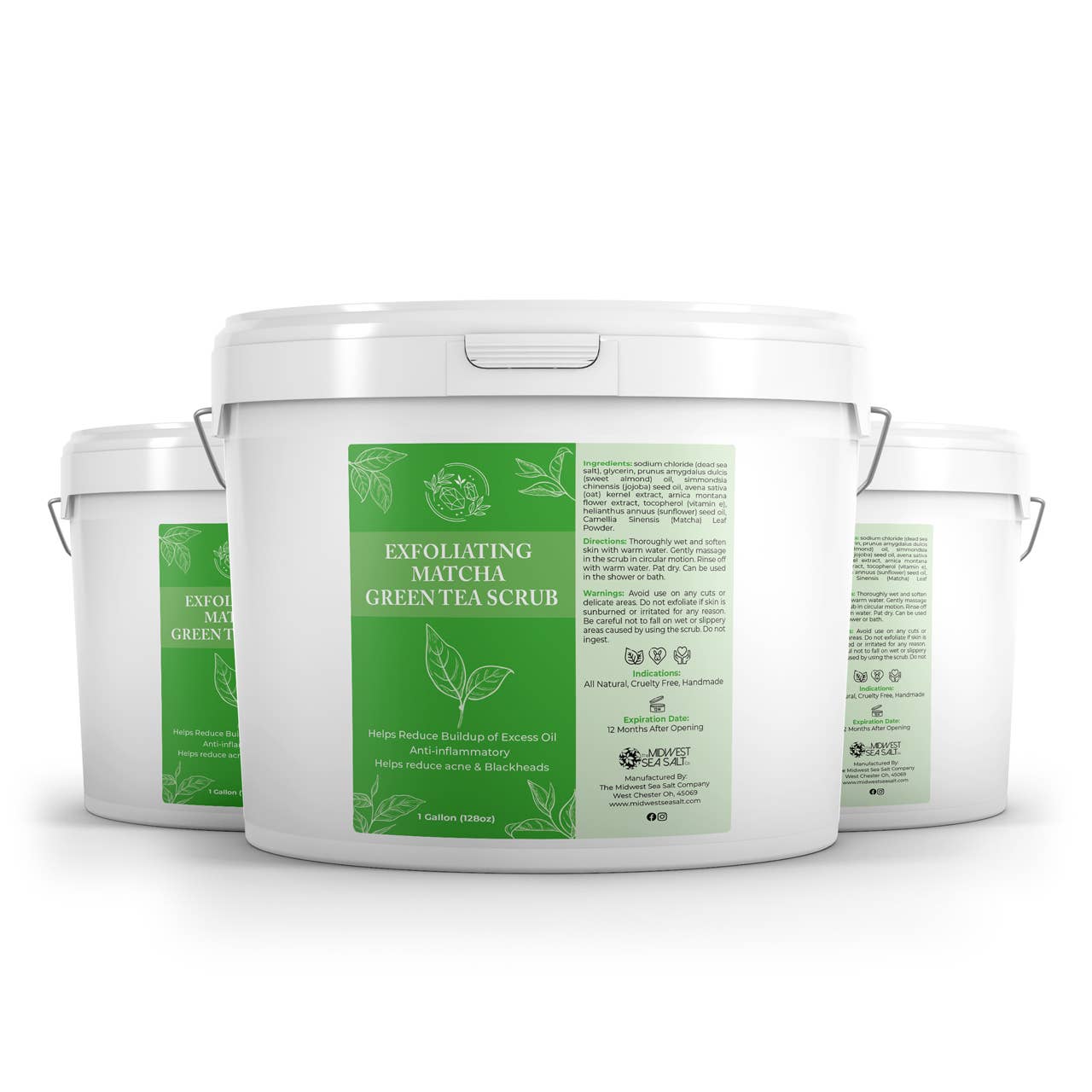 The Midwest Sea Salt Company - Vendita all'ingrosso Scrub/esfoliante per il corpo - Scrub Corpo Aromaterapico Esfoliante al Tea Tree 128oz1