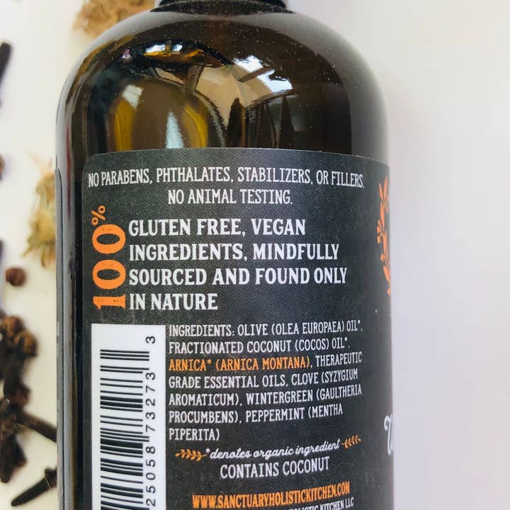 Sanctuary Holistic Kitchen - Wholesale Massage Oil/Gel - 4oz - Warming Arnica Massage Oil