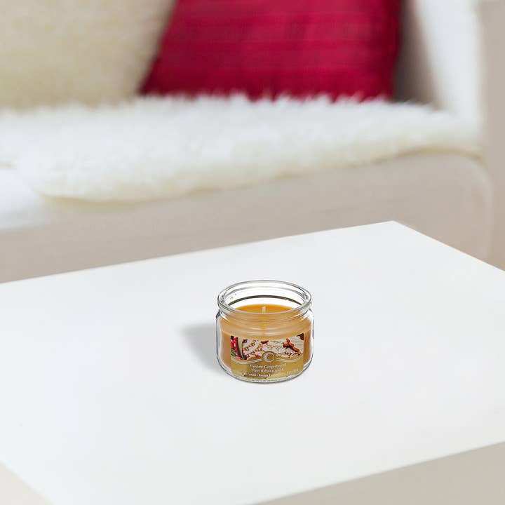 Brown 3 Oz Scented Jar Candle Frosted Gingerbread for wholesale on Faire1