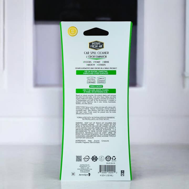 Instant Fresh Air - Wholesale Automotive Cleaning Products - Car Spill 4 Oz., Cleaner + Odor Eliminator -Display7