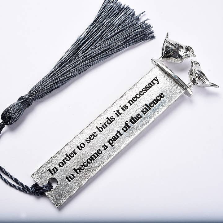 Glover & Smith - Wholesale Bookmark - Bird Watchers Pewter Bookmark- Engravable By The Retailer