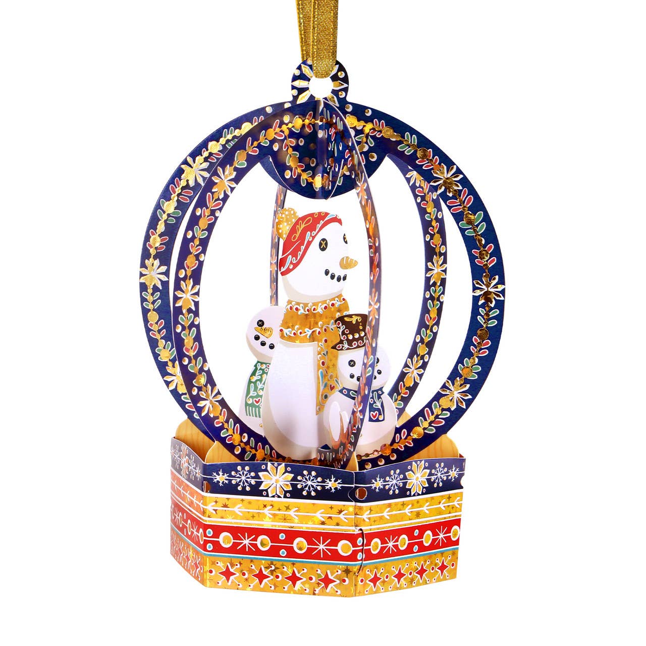 Santoro London – wholesale Christmas decoration – BL009 – Baubles - Snow Globe - Snowmen1