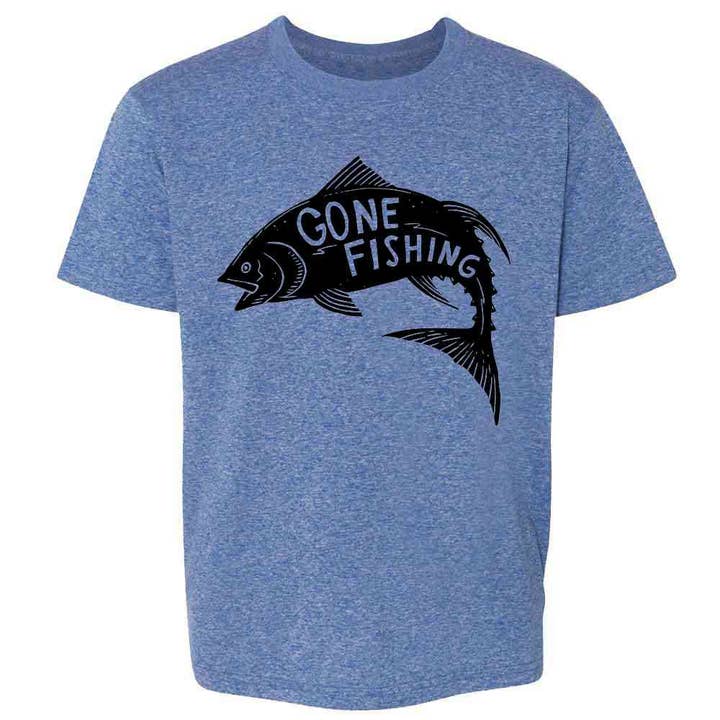 Camiseta retro vintage Fisherman de Gone Fishing para niños y jóvenes para venta al por mayor de Pop Threads
