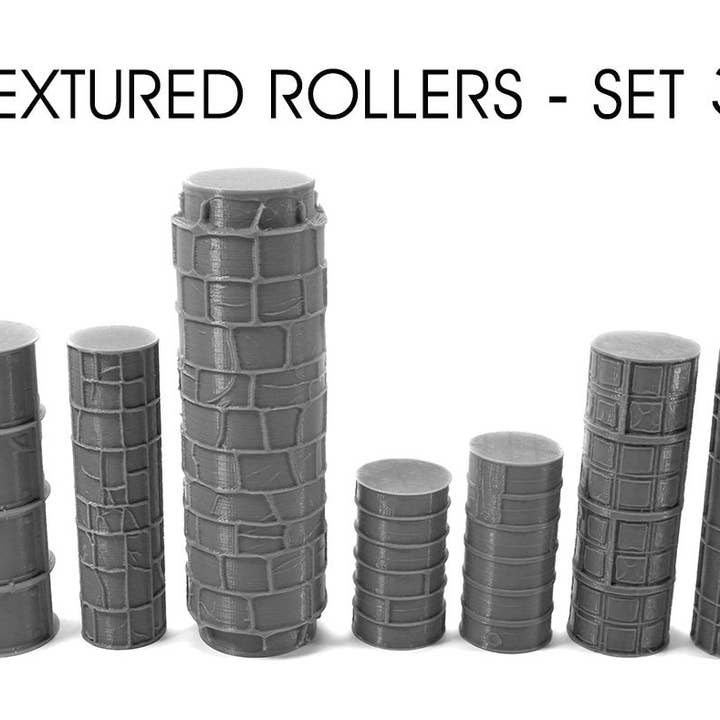 Textured Rollers Set 3 | D&D Terrain | Dungeons and Dragons for wholesale by Charles Prints