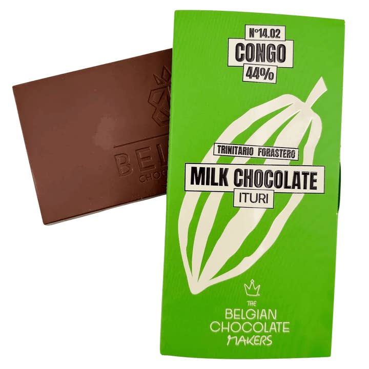 Chocolate bar origin Congo Ituri 44% for wholesale by The Belgian Chocolate Makers
