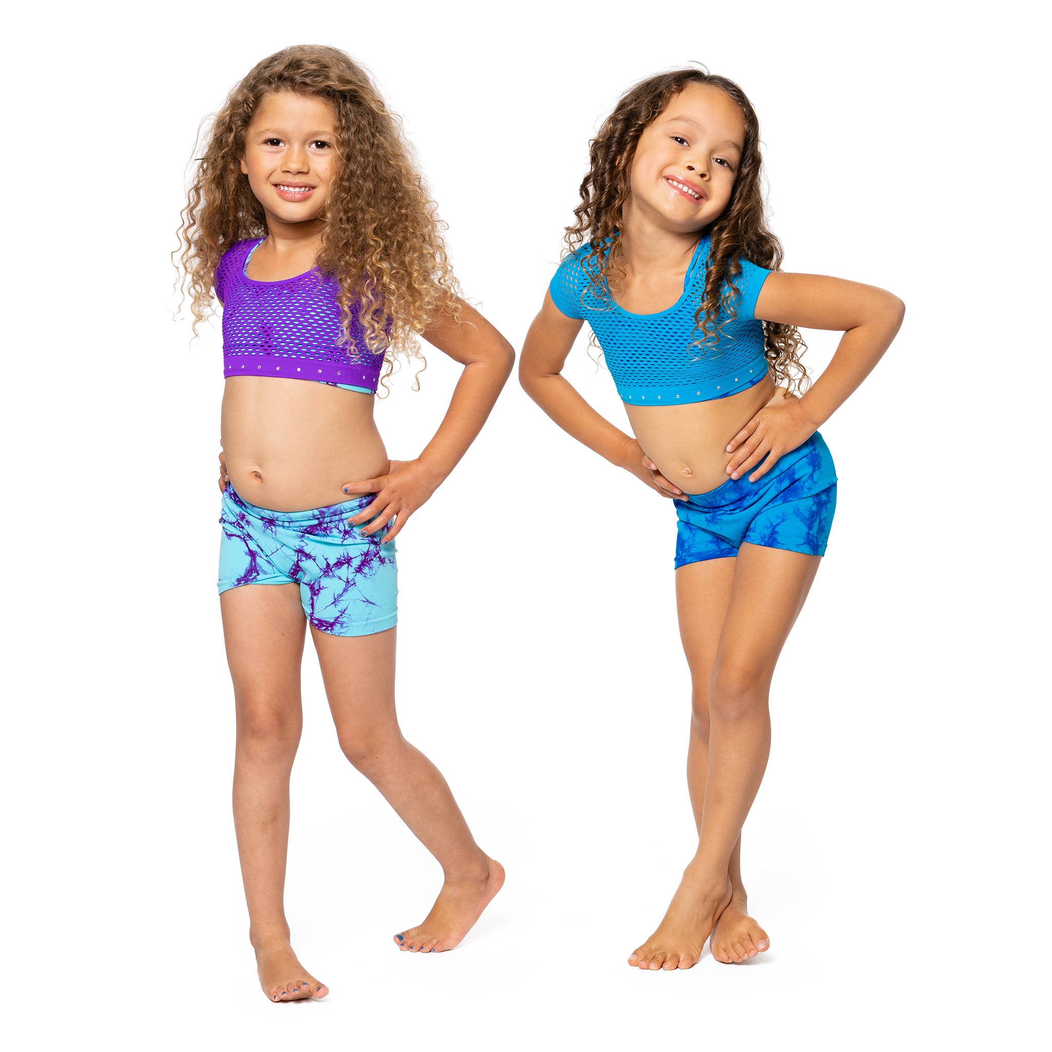 Malibu Sugar - Vente Débardeur – enfant - Top Crop Dance en maille avec bande en strass pour petites filles, 4 à 6 pièces1