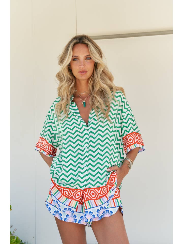 Jaase - Wholesale Shirt - Women's - ZIGGY ZA PRINT LOLA SHIRT