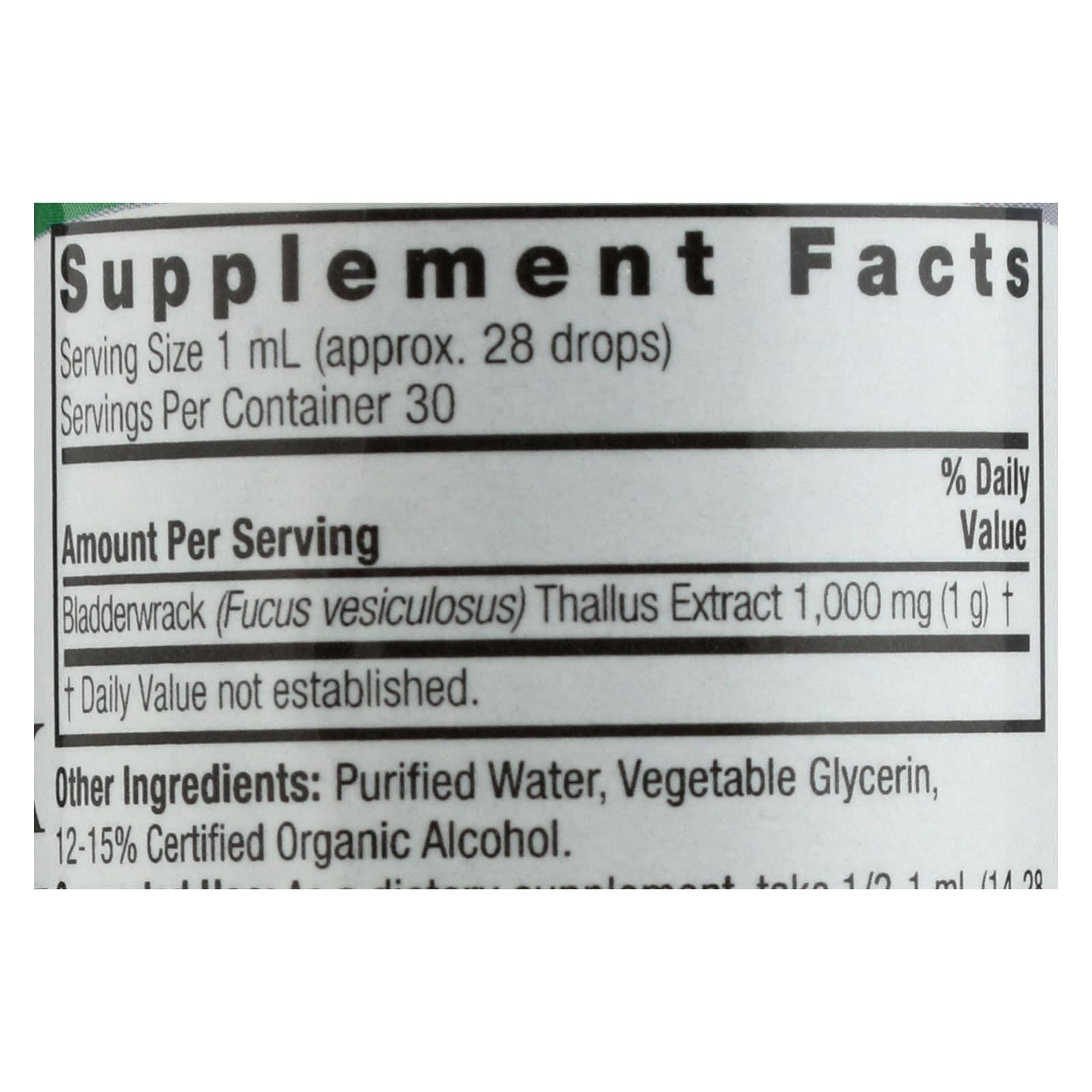 Everyday Supply Co - Wholesale Oral Supplement/Vitamin - Nature's Answer - Bladderwrack Thallus - 1 Fl Oz2