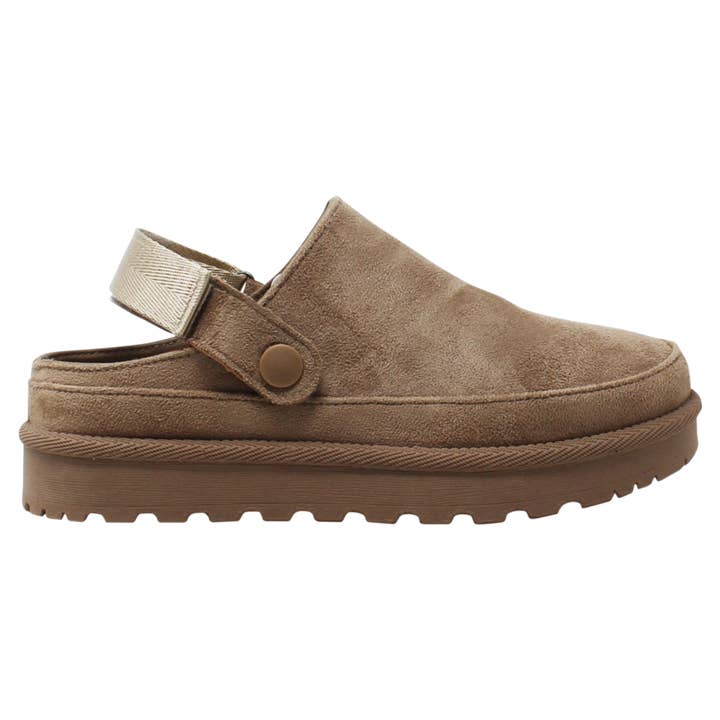 Rentoes – wholesale Clogs – Women's – Ladies' Flat Suede Clog with Multi-Way Strap 321017