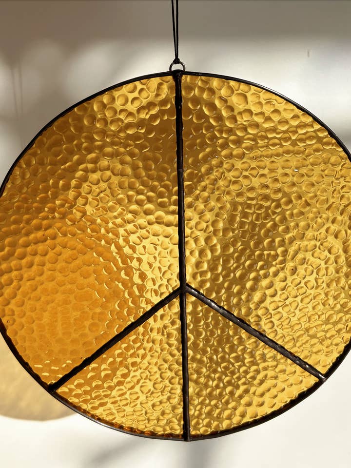 Stained Glass Peace Sign for wholesale by Ryann's Signature