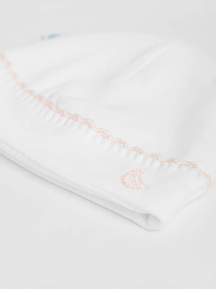 Hvid Baby Hue Hæklet Rosa for engroshandel hos Petite Siesta