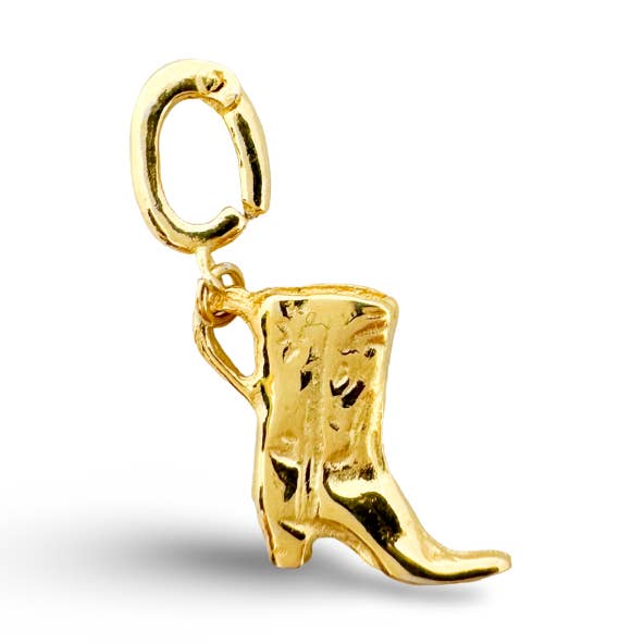 Cowgirl Boot Gold Charm for wholesale by ETHICGOODS