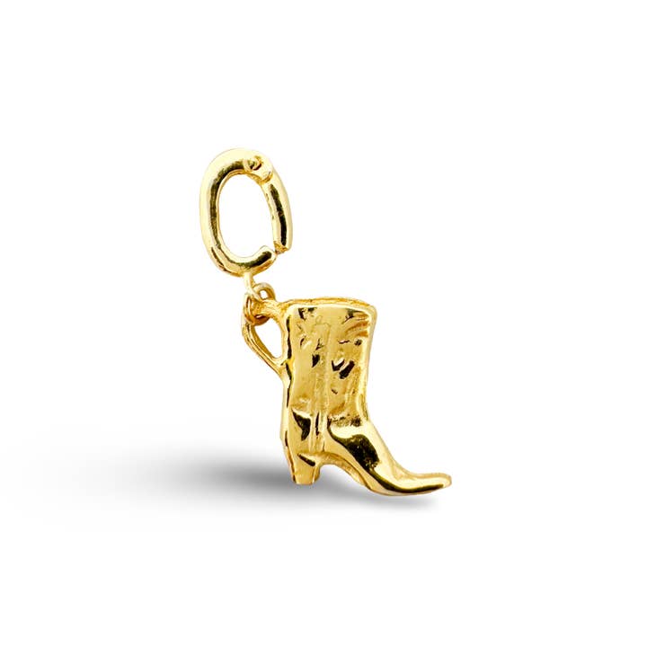 Breloque Cowgirl Boot dorée pour la vente par ETHICGOODS