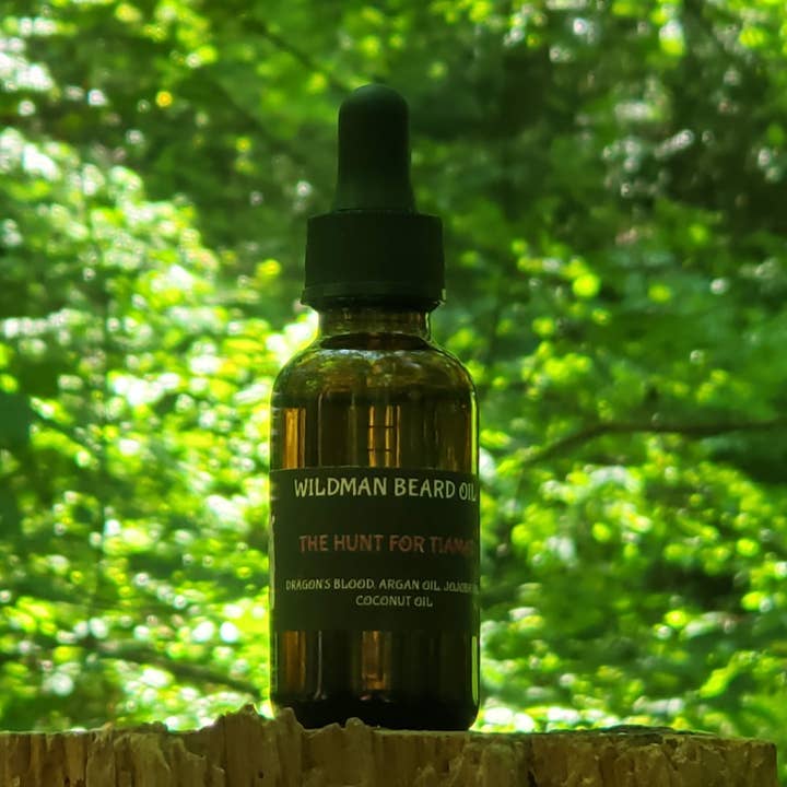 Aceite para barba totalmente natural The Hunt for Tiamat para venta al por mayor de Wildman Soap