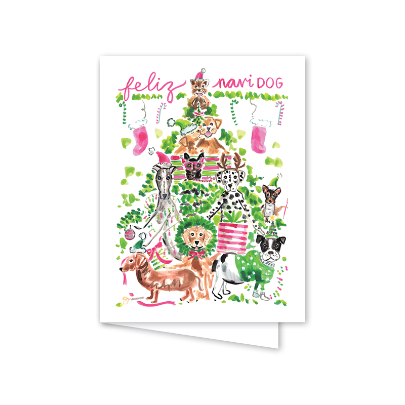 Dogwood Hill – wholesale Christmas card – Feliz Navidog0