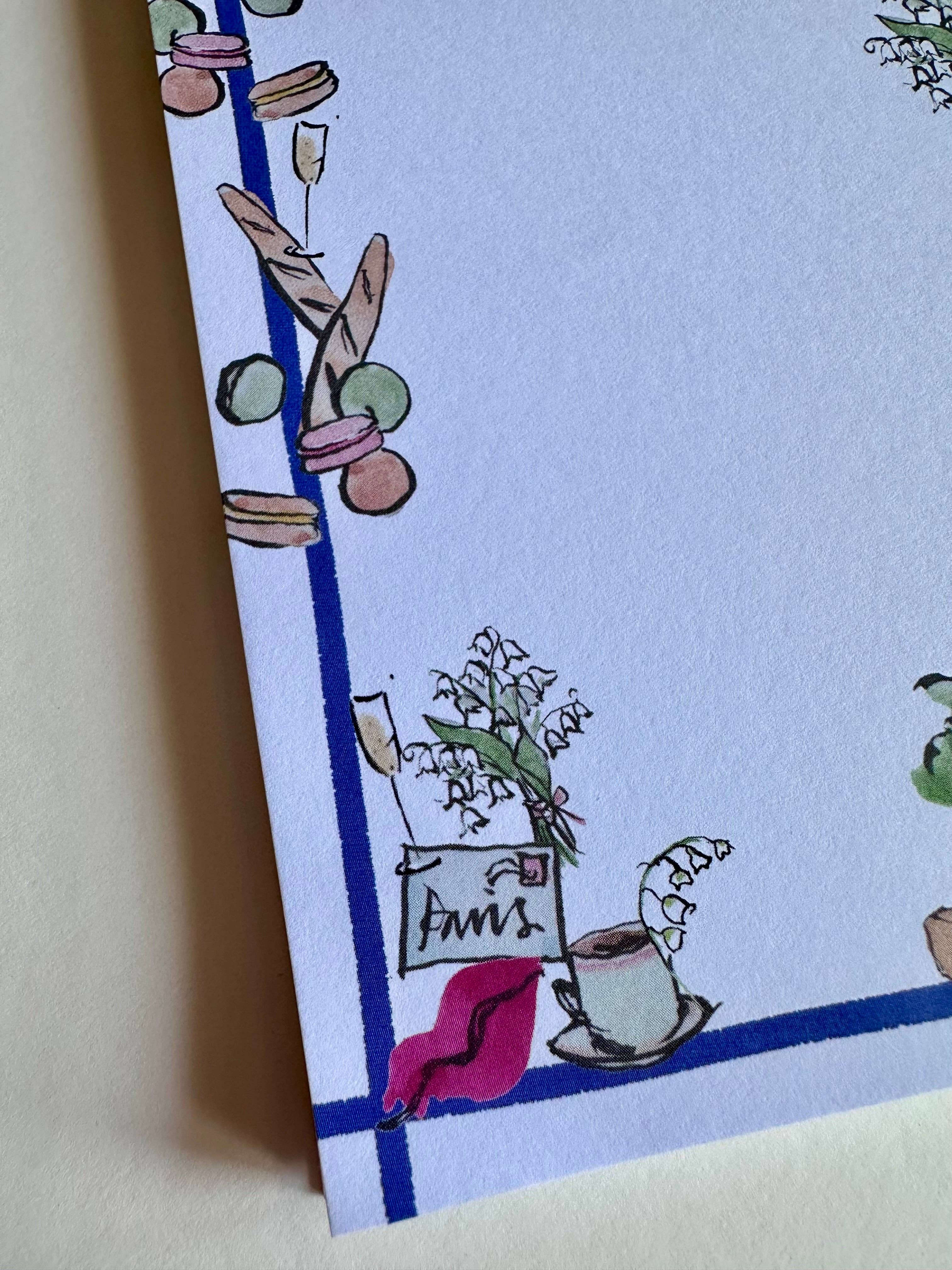 Edinburgh Letters – wholesale Notepad – Paris Kisses - A6 Notepad2