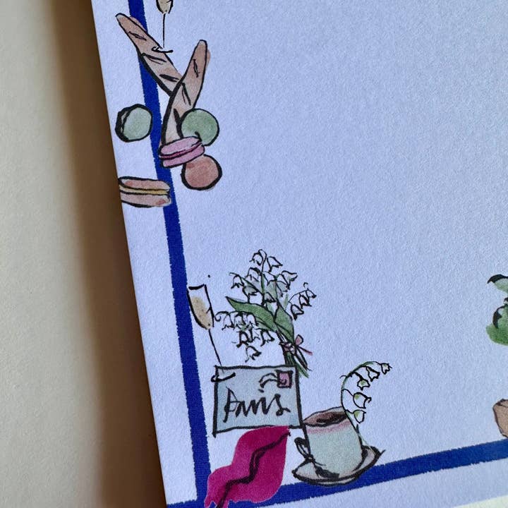 Edinburgh Letters – wholesale Notepad – Paris Kisses - A6 Notepad2