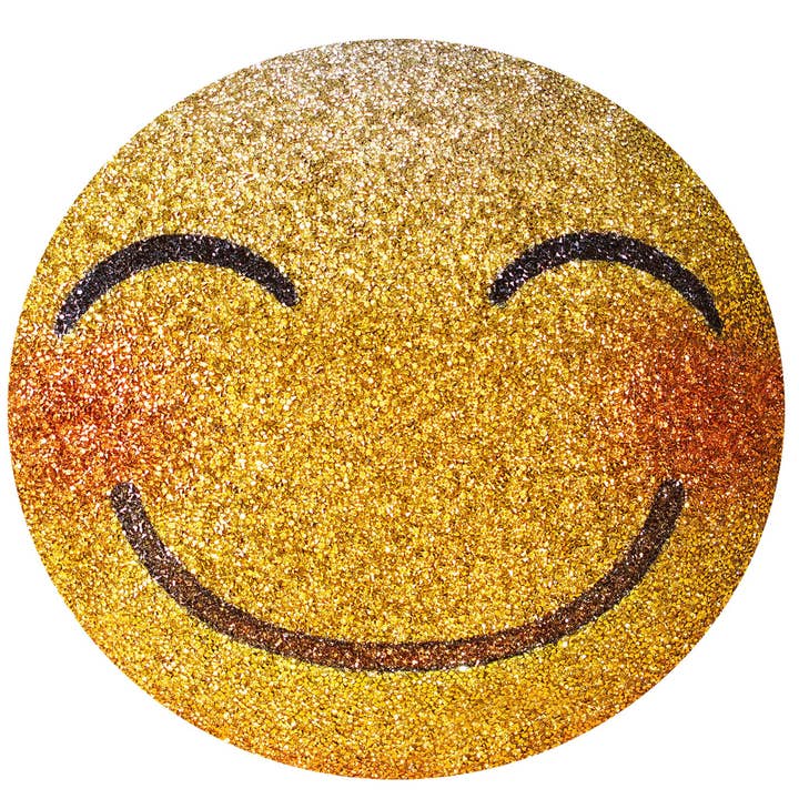 Coussin en forme d'émoji Smiley pour la vente par Sparkles Home
