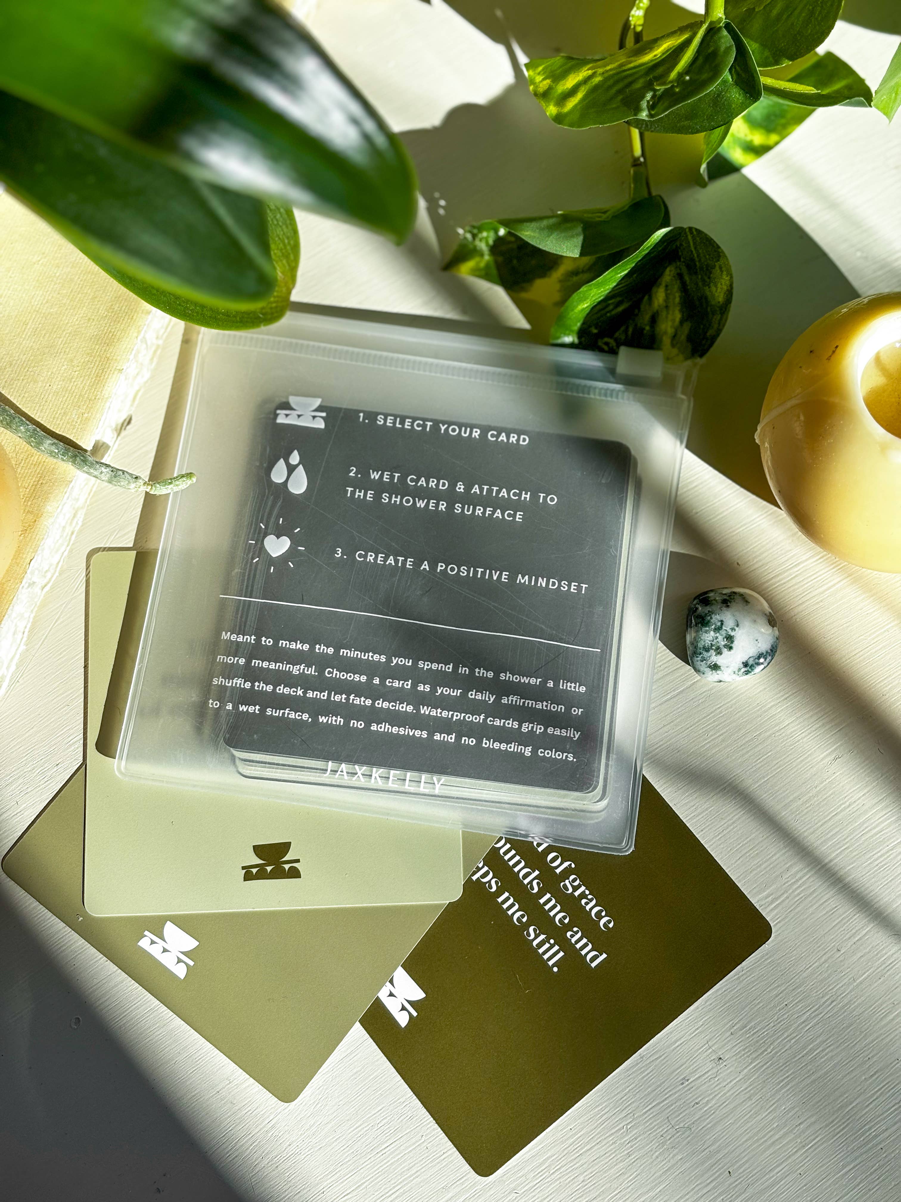 Goddess Provisions - Wholesale Bath & Body Set - Grounding Shower affirmations1