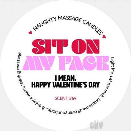 Candela da Massaggio Mini Kama Sutra di San Valentino - 1,7 Oz Siediti sulla Mia Faccia per la vendita all'ingrosso da parte di Slow Burn Flame