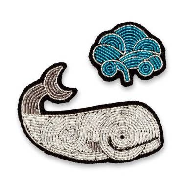 Hand embroidered brooch - Moby Dick for wholesale by Macon & Lesquoy