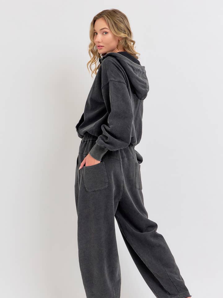 MINERAL WASHED SWEATPANTS IN FRENCH TERRY for wholesale by Sweet Lovely by Jen