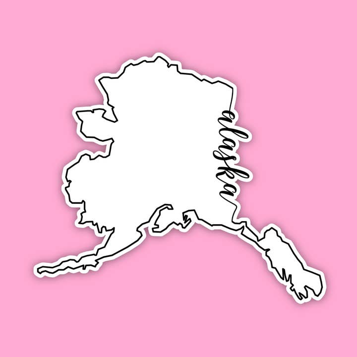 Alaska State Outline Sticker for wholesale by The State Stickers
