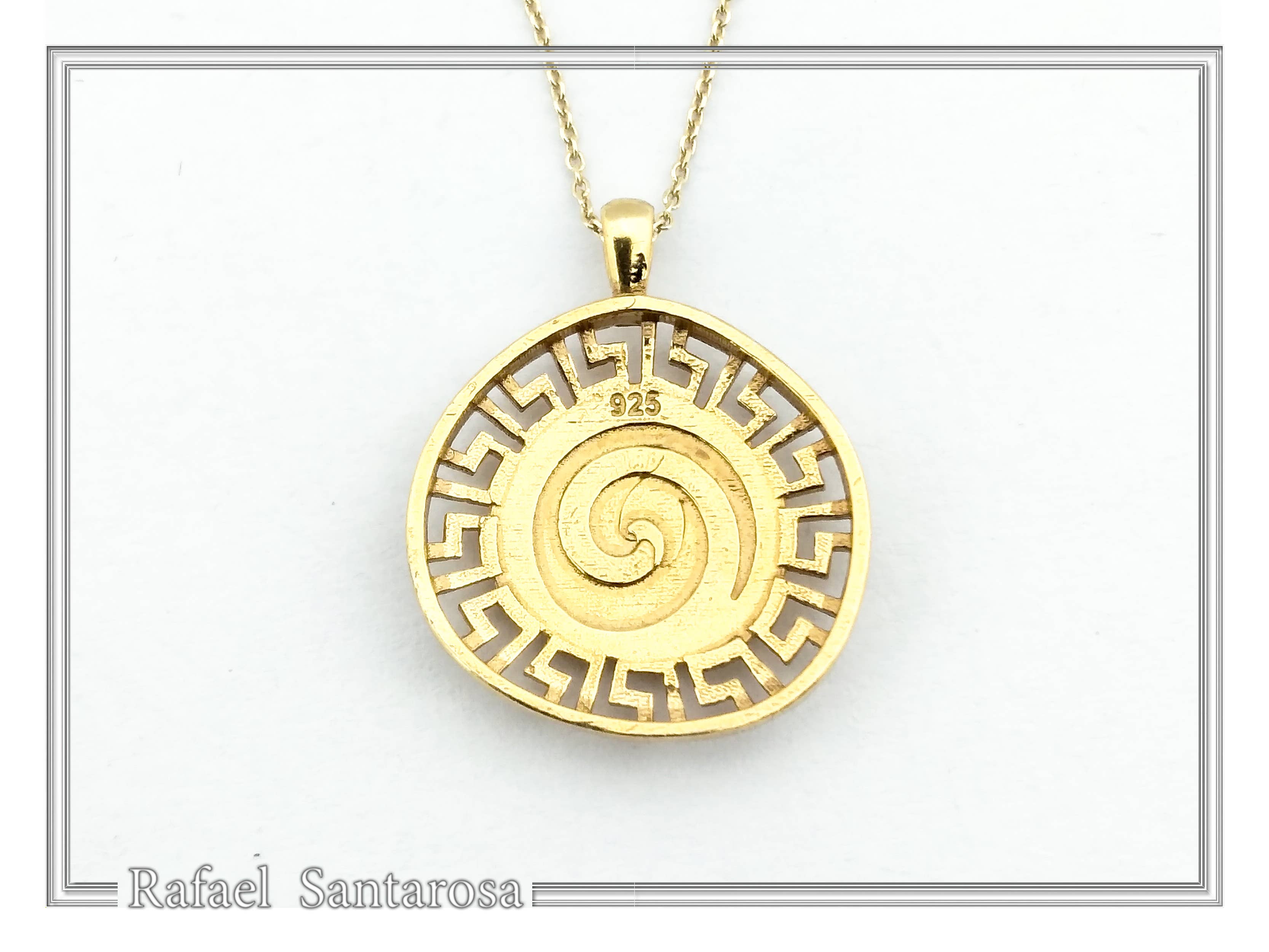 RAFAEL SANTAROSA - Wholesale Pendant/Charm Necklace - Owl coin pendant. Athena's owl necklace tetradrachm oxidized11