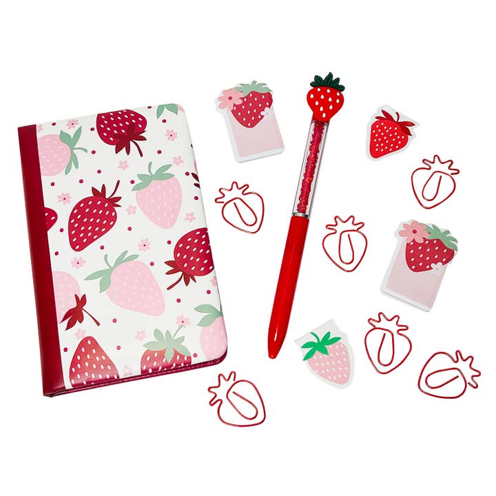 Strawberry Mini Boxed Journal Set for wholesale by Streamline