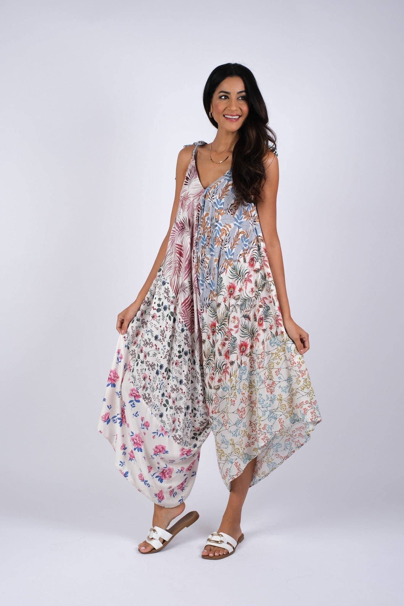 Sacred Threads - Wholesale Romper - Women's - Floral Serenity Patchwork Hippie Romper4