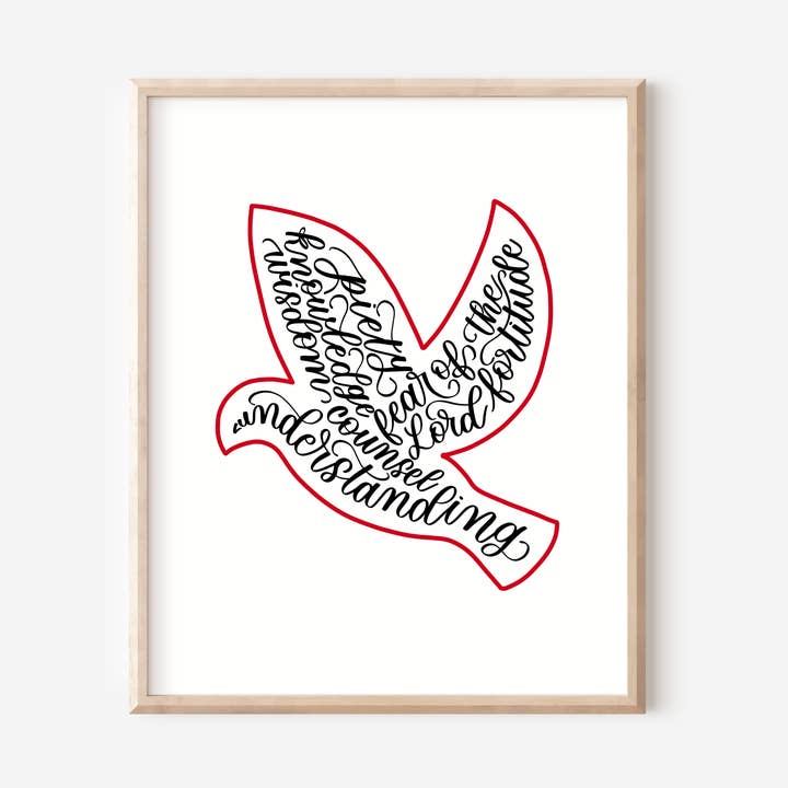 Gifts Of The Spirit - Catholic Calligraphy Art for wholesale by Abiding Light Designs