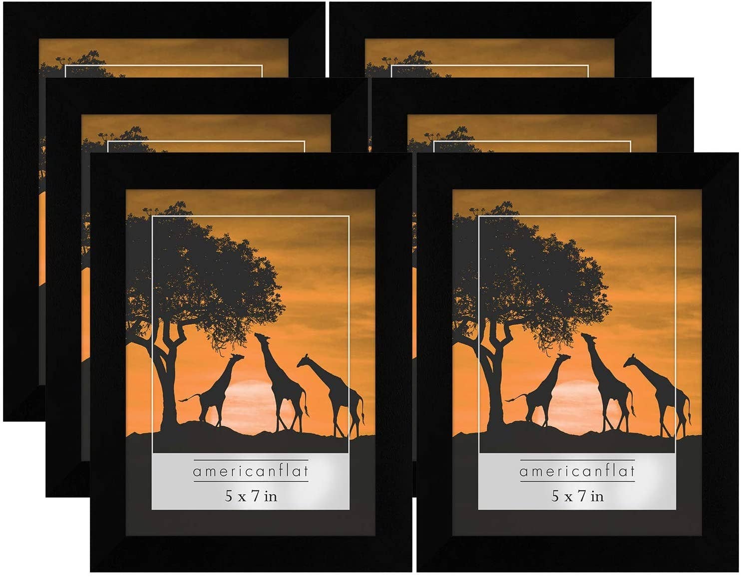 Black Americanflat Gallery Wall Frame Set - Set of 6 & 12 for wholesale on Faire36