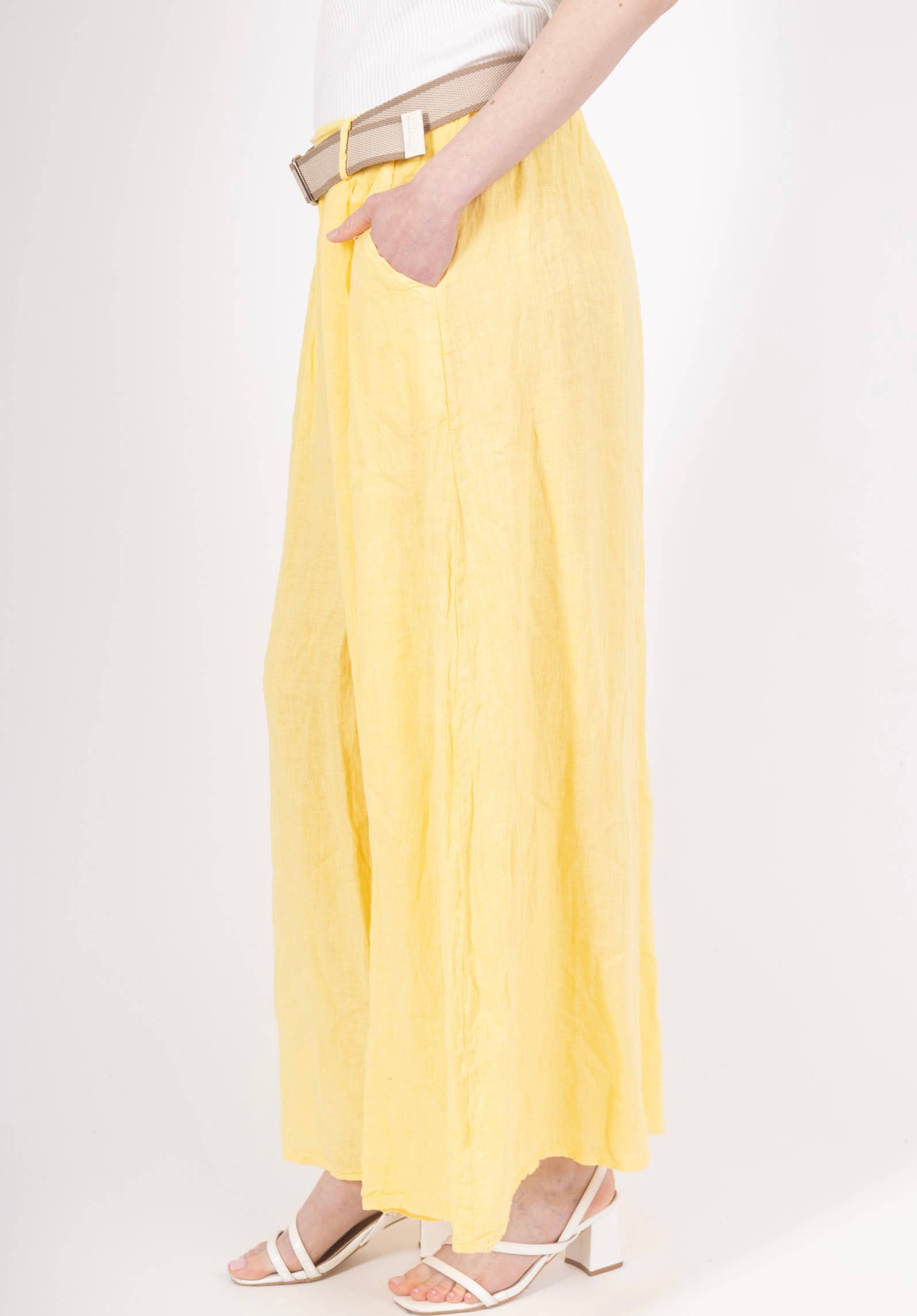 LINEN & COTTON HOUSE - Wholesale Pants - Women's - 22503 100% LINEN TROUSERS WITH BELT AND POCKETS33