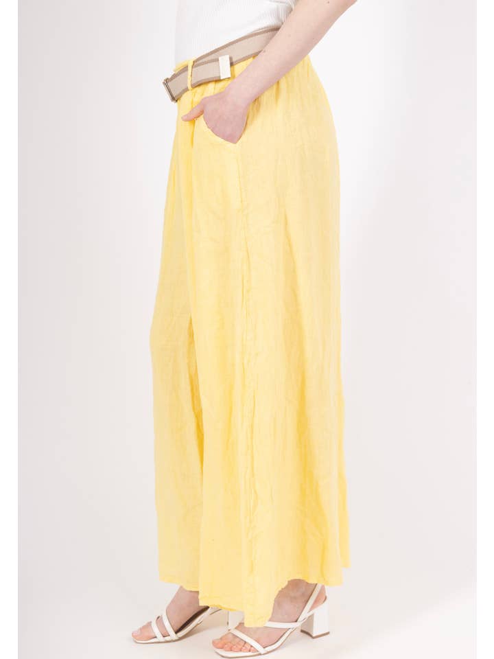 LINEN & COTTON HOUSE - Wholesale Pants - Women's - 22503 100% LINEN TROUSERS WITH BELT AND POCKETS33