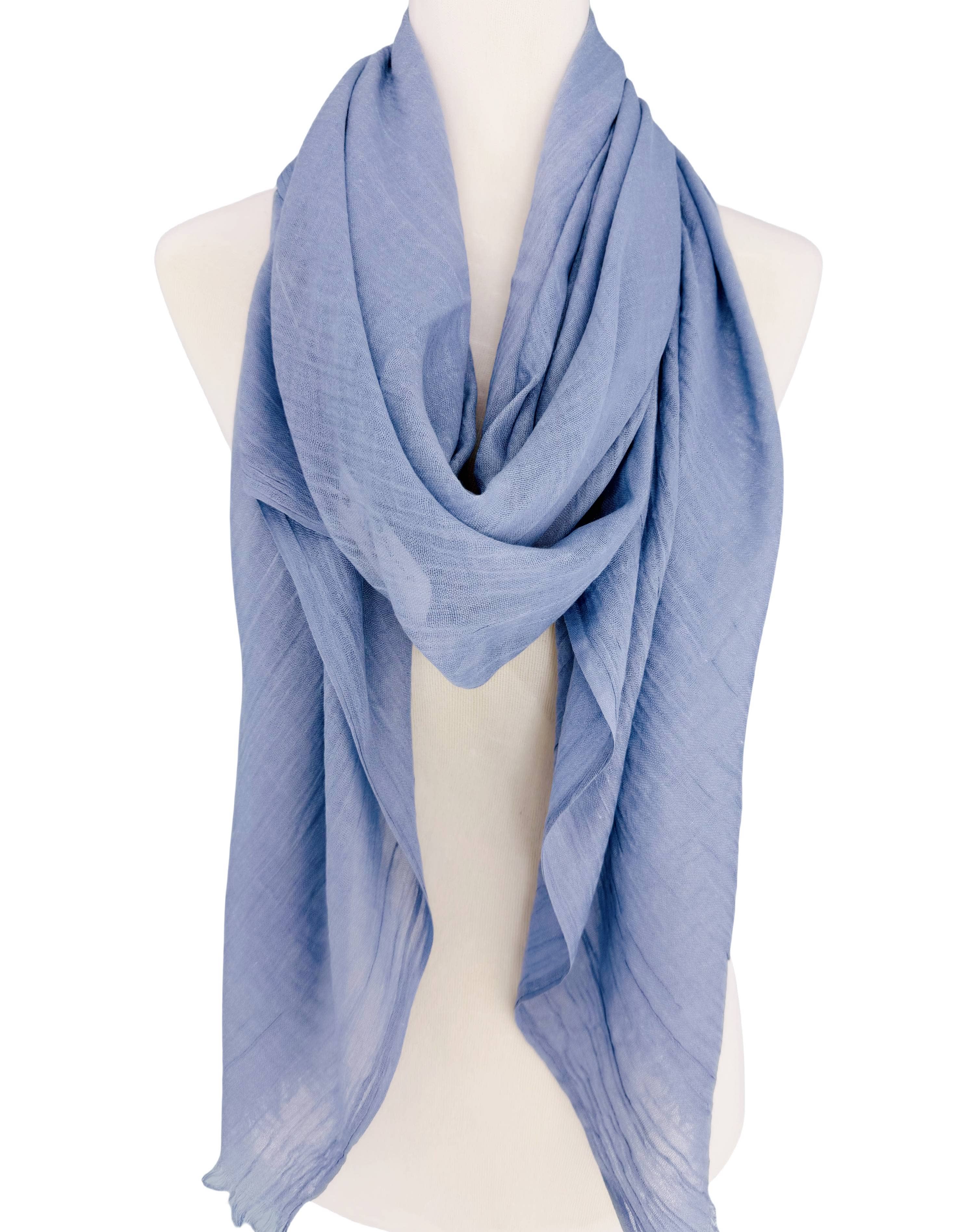 JC Sunny Fashion - Wholesale Scarf - Women's - JC021022 10 Colors-Soft As Cashmere Oversized Solid Frayed Scarf2