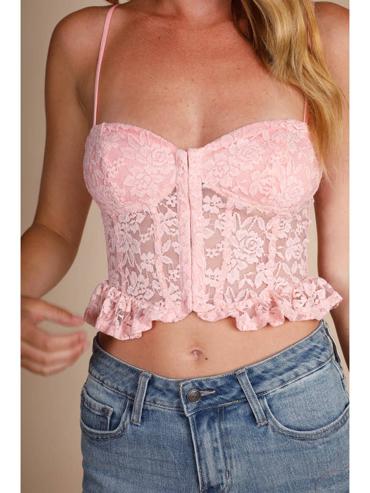 Hers & Mine - Wholesale Bustier – Women's - LACE HOOK N EYE CLOSURE BUSTIER1