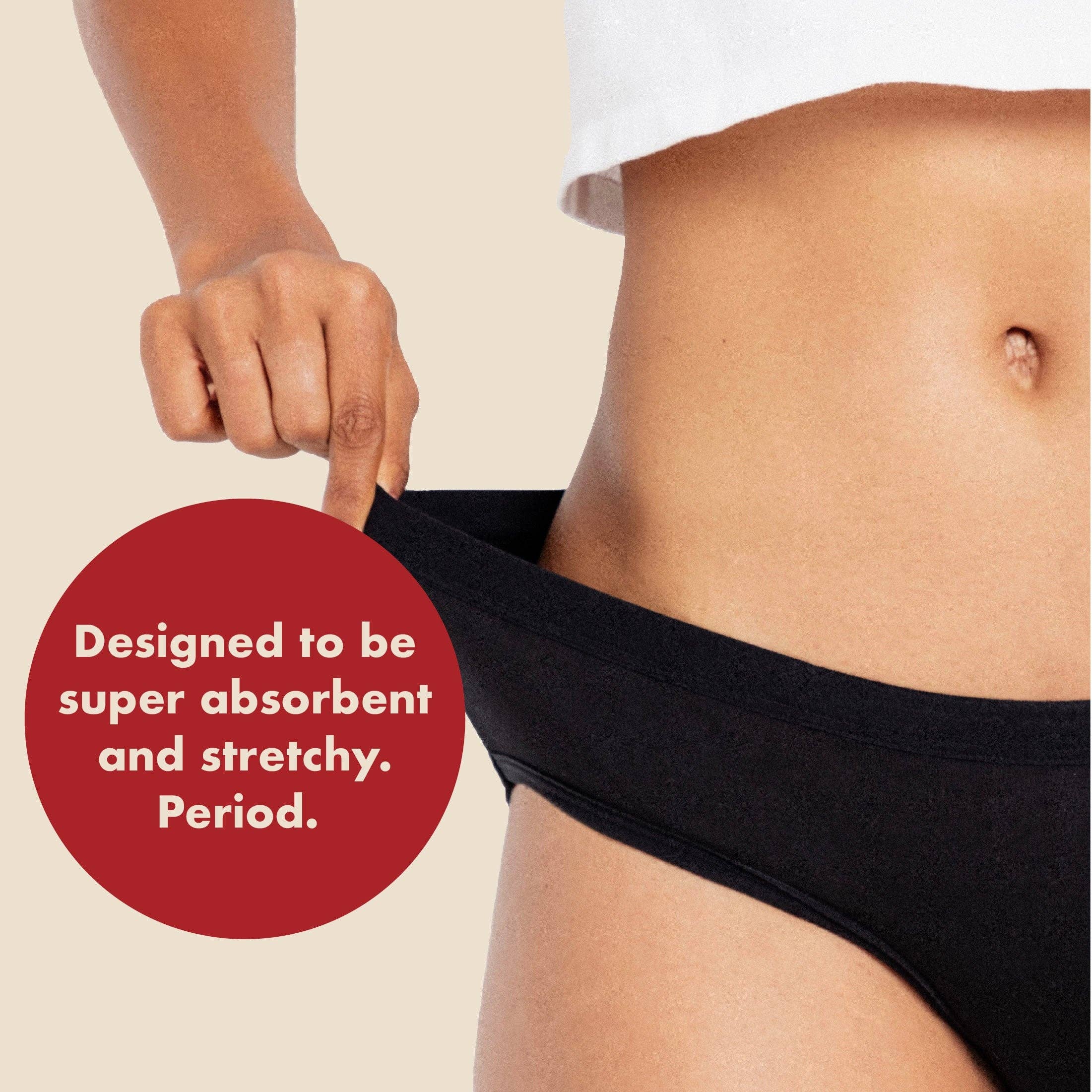 Nero - Unità Singola Confezionata The Bikini Period in Sporty Stretch - Confezione Singola in vendita all'ingrosso su Faire10