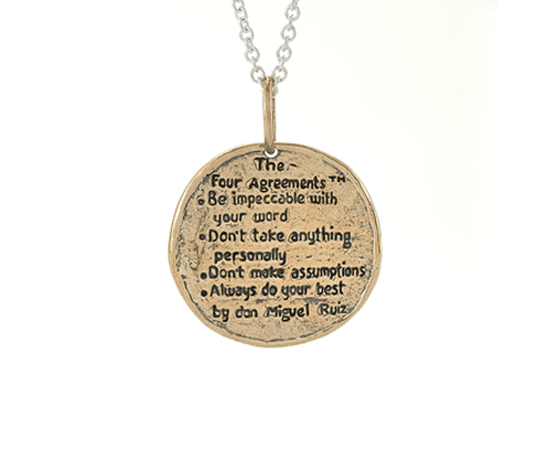 Jewelry Evolution - Wholesale Pendant/Charm Necklace - The Four Agreements Hunab-Ku Necklace5