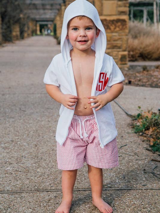 Love That Cotton - Wholesale Swim Cover Up - Kids - Boys Terry Cover Up - Solid White