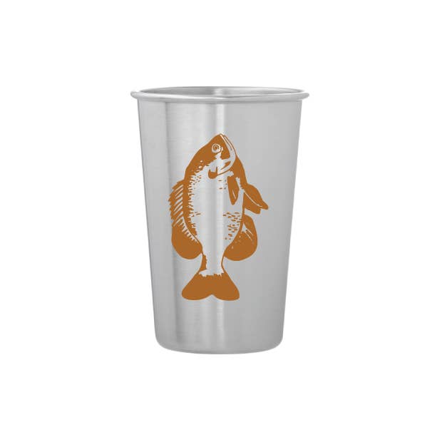 Vital Industries - Wholesale Drinking Glass/Cup - Gone Fishing Stainless Steel Pint Tumblers1