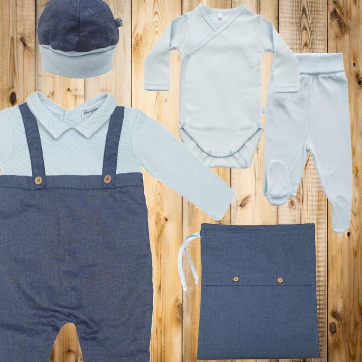 Pim-Pam-Pum - Wholesale Clothing Set - Baby - First Outfit Mini Blue Denim