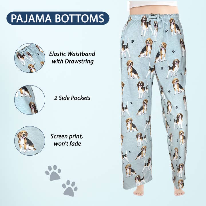 E&S Pets - Wholesale Sleepwear Bottom - Women's - Beagle Pajama Bottoms - Pet Lover Pajama Pants1