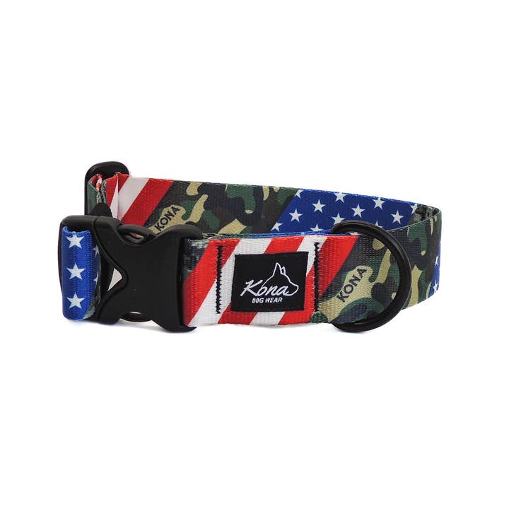 Patriot Buckle Collar for wholesale by Kona Dog Wear