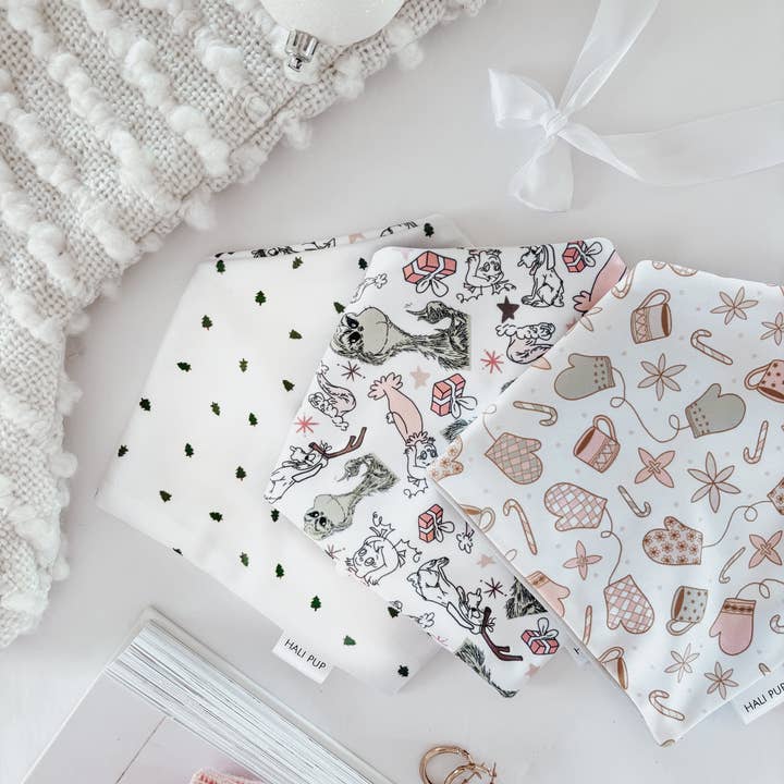 Halipup – Engroshandel Bandana - Hund – Vintereventyrland & Polkaer Vendbar Hundetørklæde