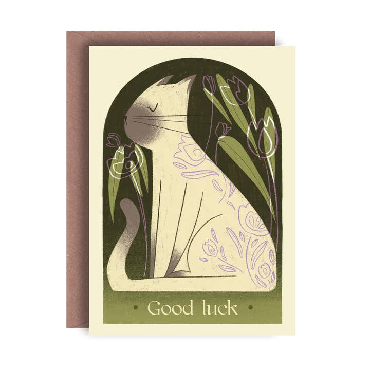 Glücks-Katze-Grußkarte für den Großhandel von Lione & Sheikh