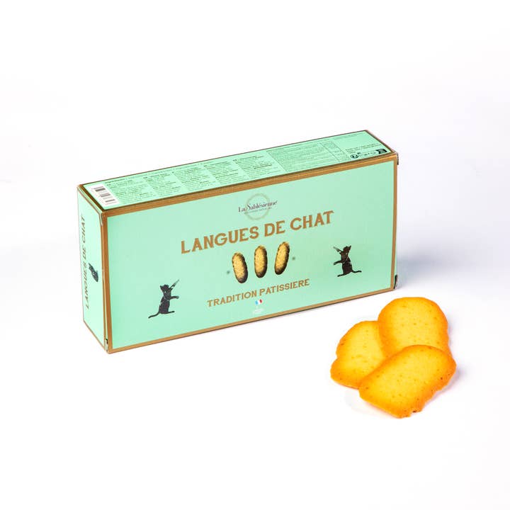 LA SABLESIENNE - Vendita all'ingrosso Biscotti - Biscotti pasticceri con lingua di gatto - scatola di cartone da 120g