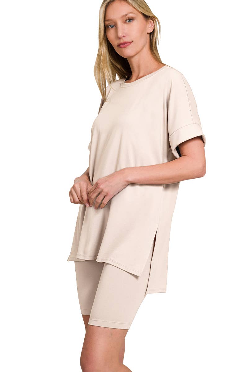 42POPS – wholesale Mjukisset – Dam – .Mikrofibertopp & Bikershorts 2-delat set20