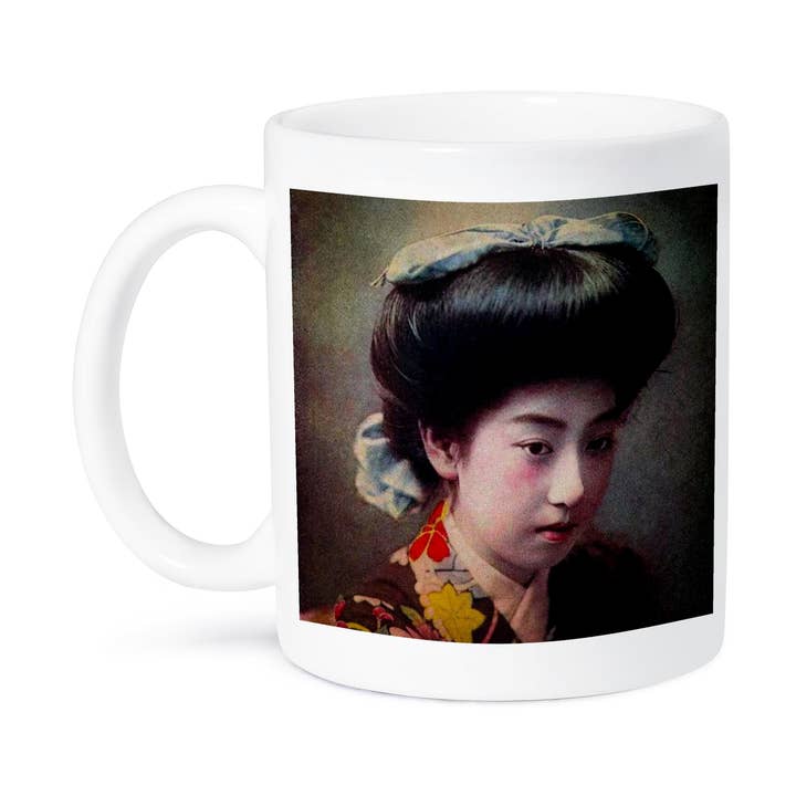 3dRose – Großhandel Kaffeebecher – 3dRose, Vintage handkolorierte Laterna Magica Dia Schöne Geisha Japan, Tasse8